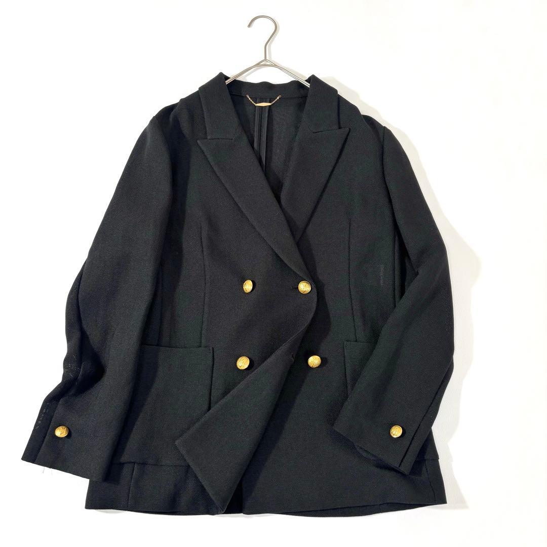 770未使用級✨アルアバイル カラミダブルコンパクトジャケット ブラック