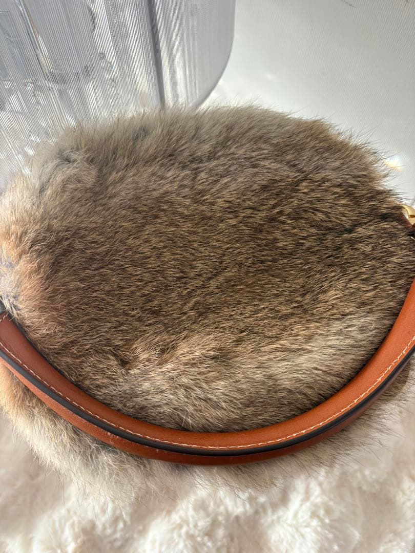 【未使用】ATAO アタオ カゴバッグ ブリーゼ ラビットファー付き