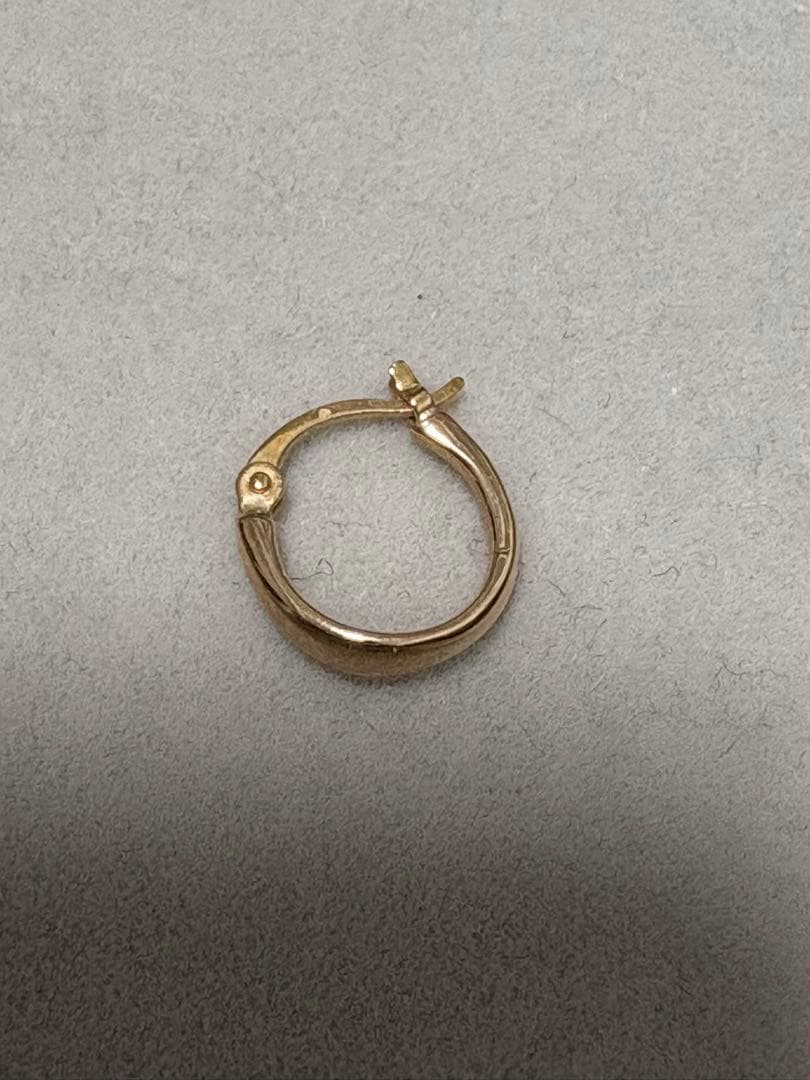 ゴールド フープピアス 片k10 ete