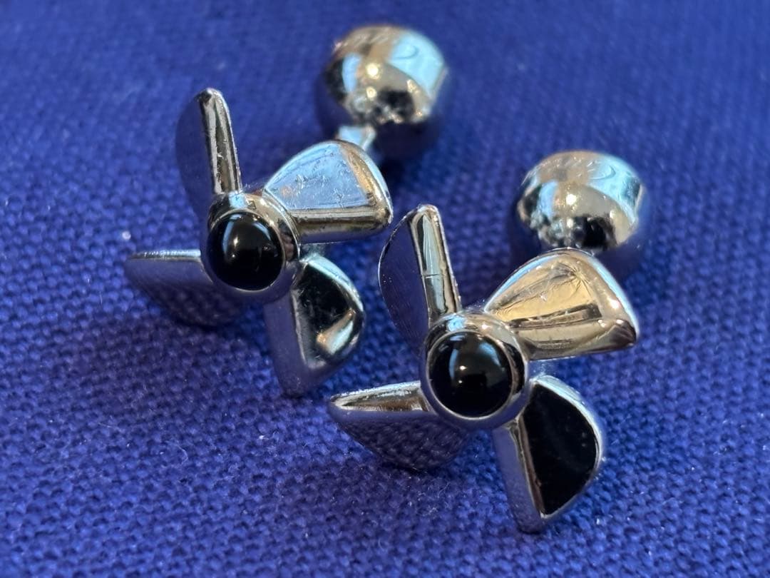 美品　カルティエ　風車　シルバー　カフリンクス