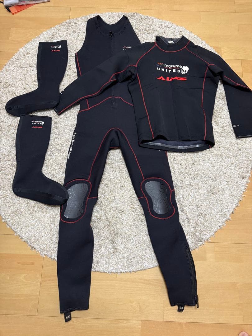 マズメ　mazume×AIMSウェットスーツ 3点セット　ロックショア