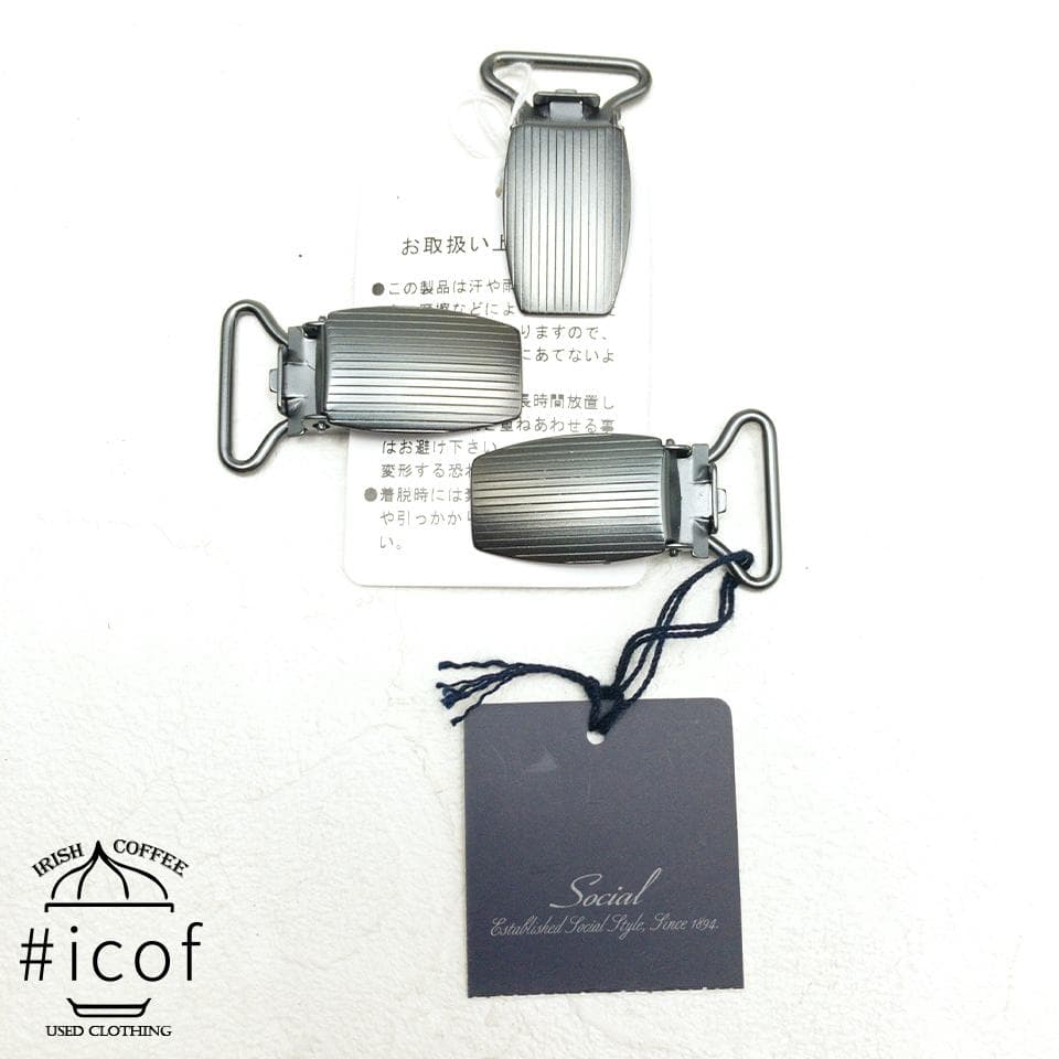 未使用✨KINDWARE フォーマル ブレイシーズ ボタン 黒 a123