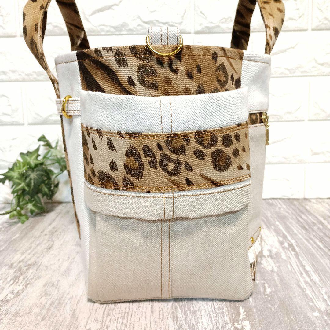 リメイクデニム★サイドポケットトートバッグM