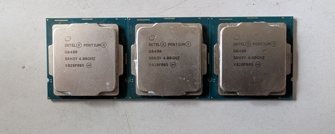 Intel Pentium G6400 CPU 3個セット