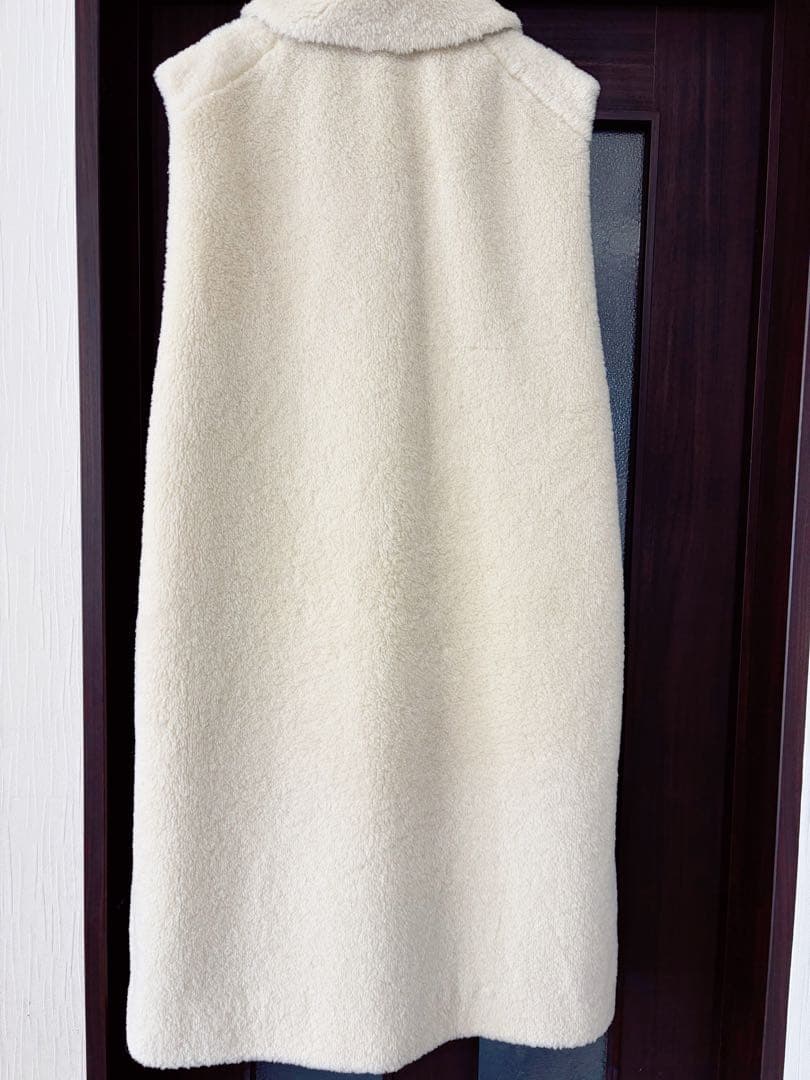 k*a様 yori アイボリー ボアジレ38ロングベスト美品ヨリ