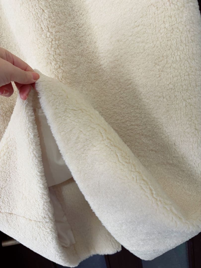 k*a様 yori アイボリー ボアジレ38ロングベスト美品ヨリ