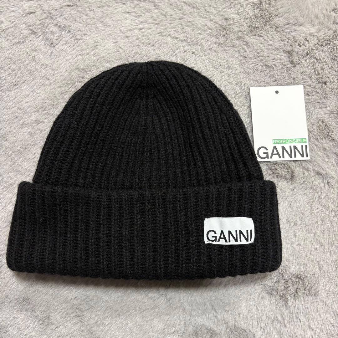 GANNI Stuctured ビーニー ニット帽