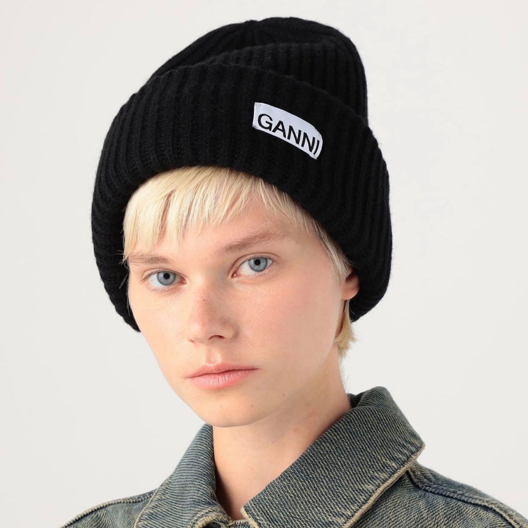 GANNI Stuctured ビーニー ニット帽