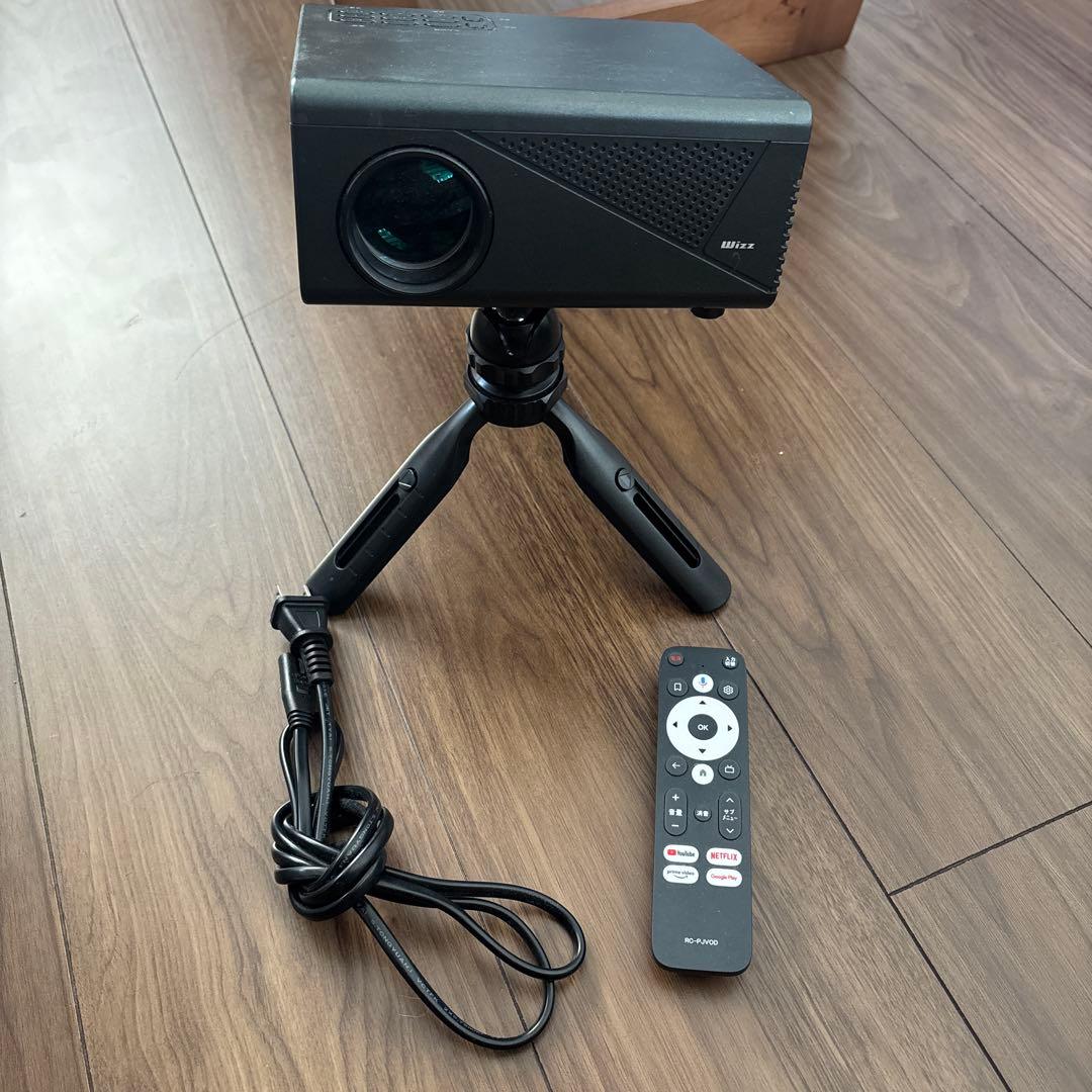 wizz プロジェクター WPJ-V600 コンパクトプロジェクター ブラック