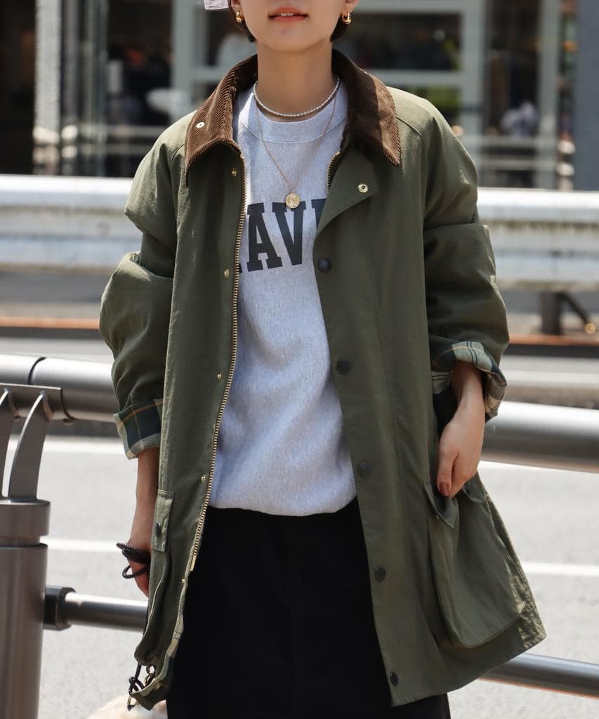 Barbour × Spick and Spanノンワックスジャケット別注タグ付