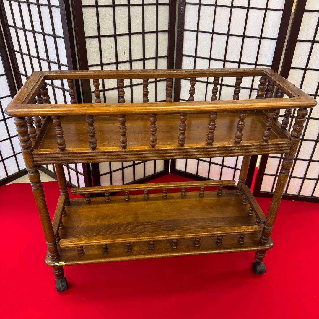 た*コ様 カリモク 木製　プランタースタンド　カート　フラワースタンド　キャスタ