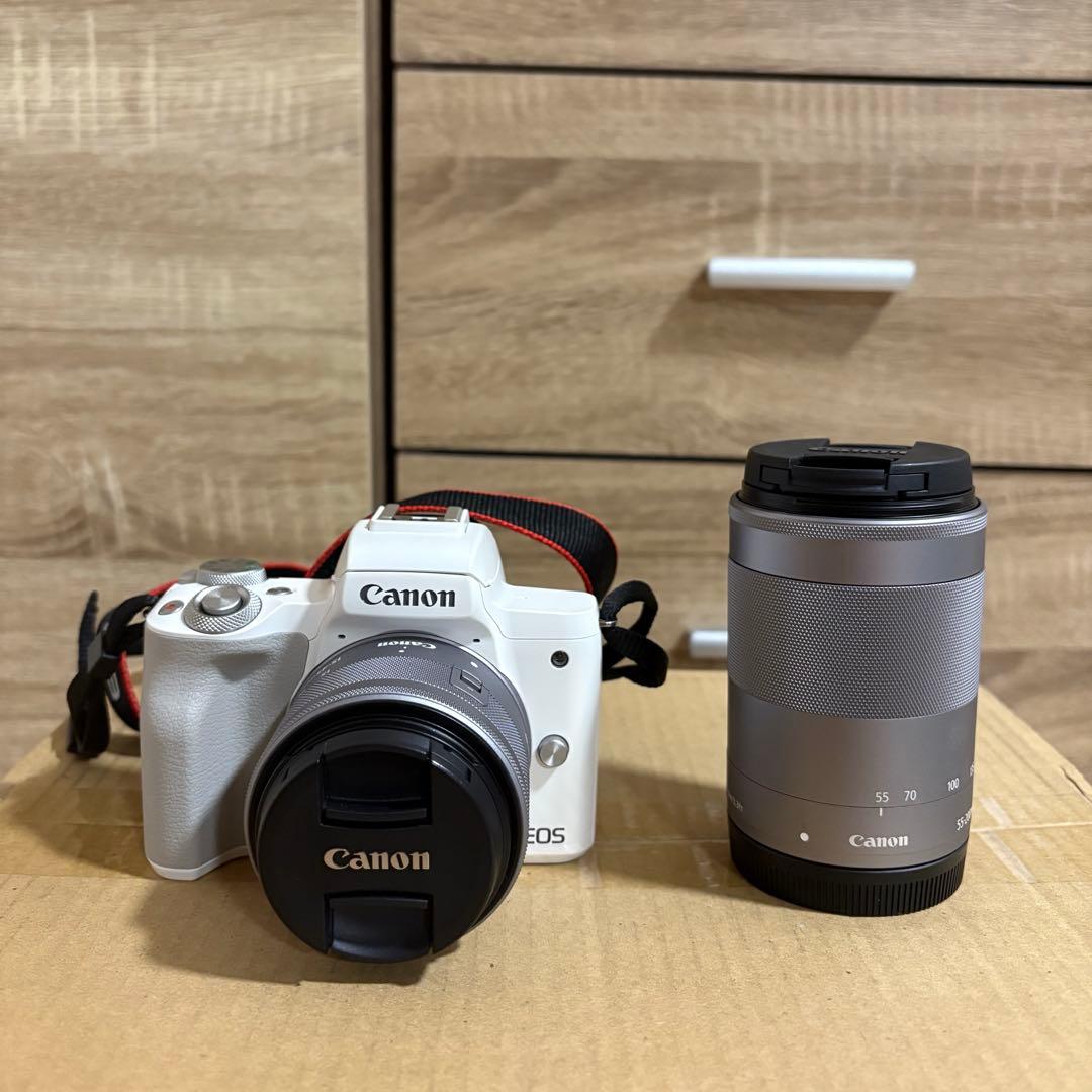Canon EOS Kiss M2 ホワイト　ダブルズームキット