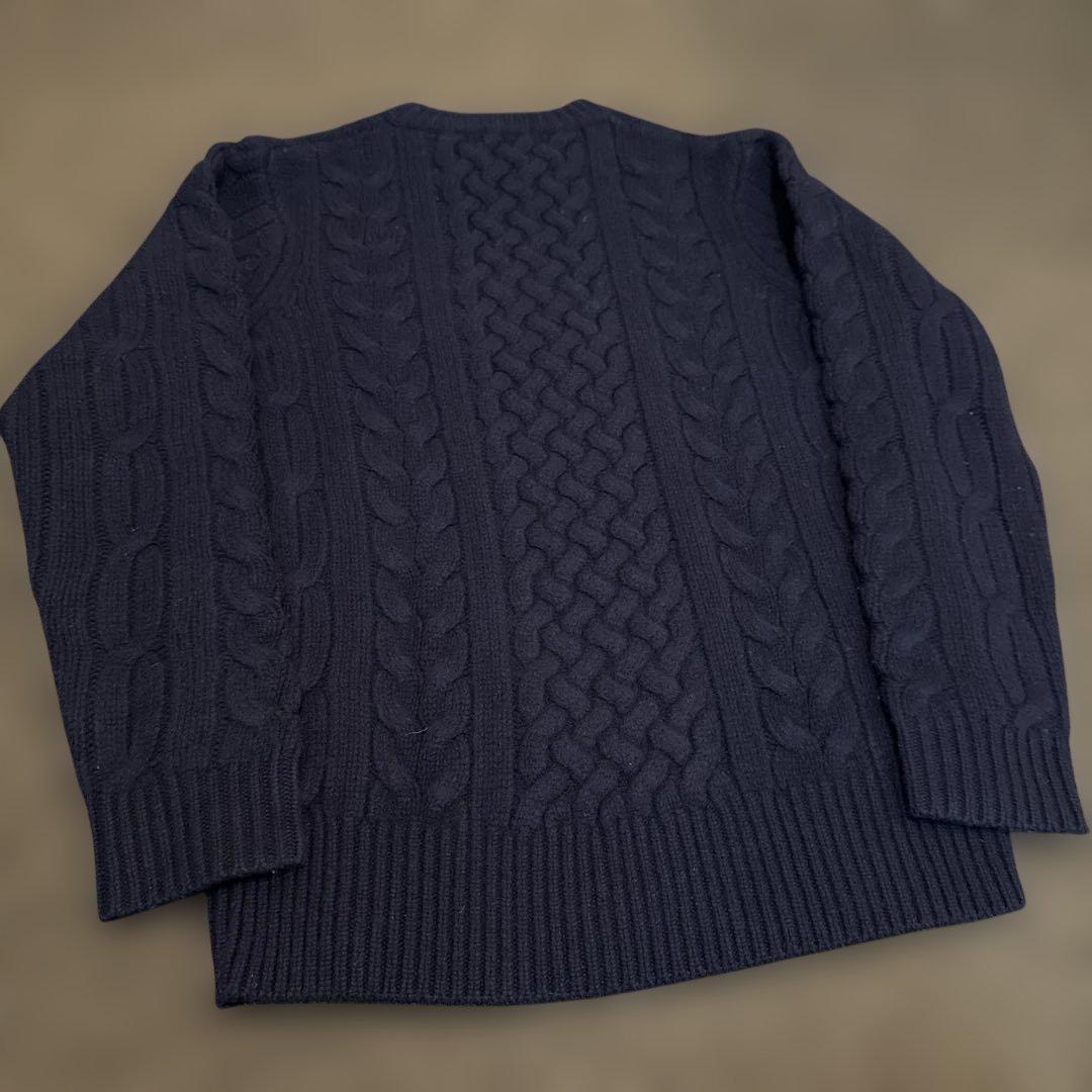 RHC ロンハーマン　メンズ　ケーブルニット　セーター　ネイビー