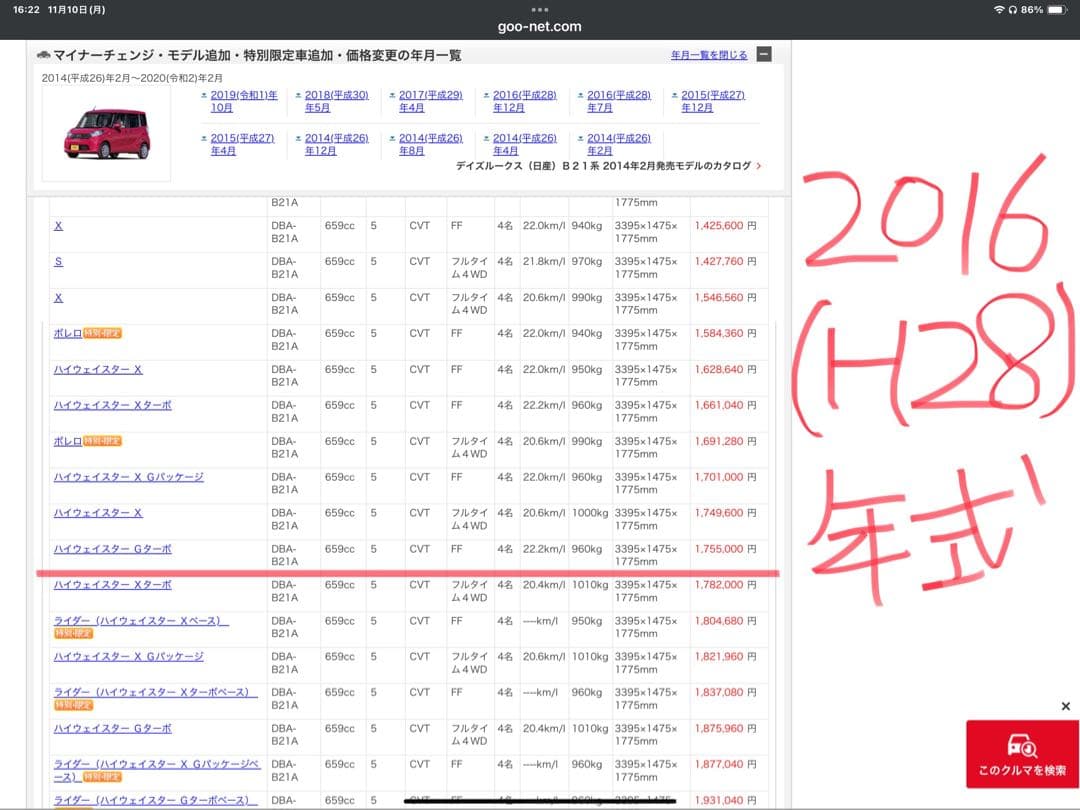 デイズルークス RS-R ダウンサス・強化サス・スプリング