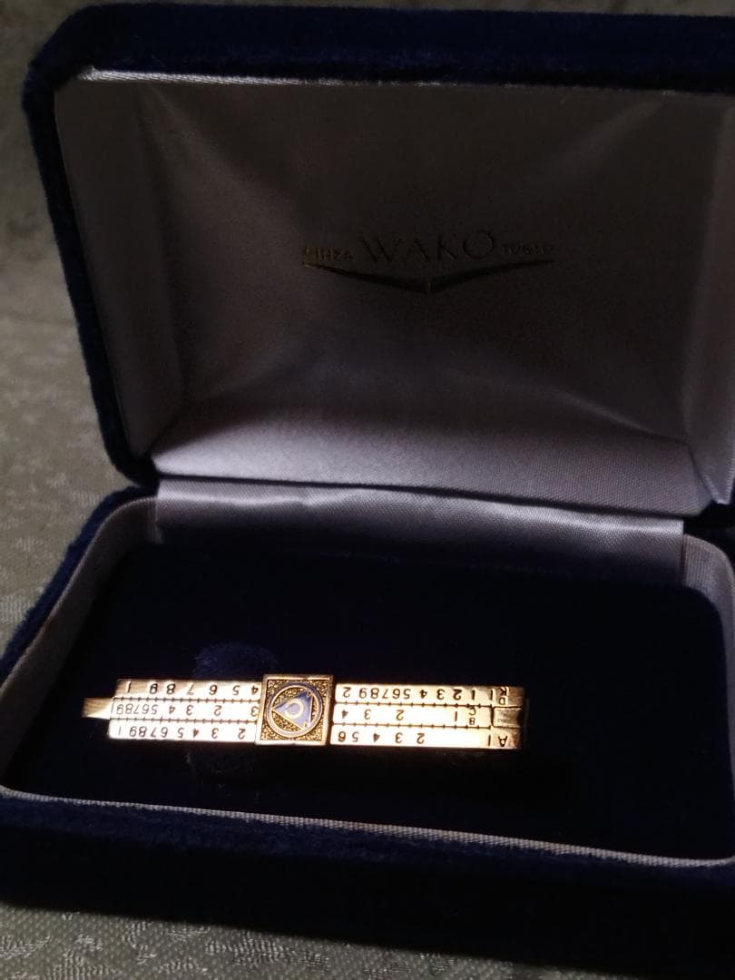 10K ネクタイピン　銀座WAKO SILVER　10K刻印　企業名　未使用