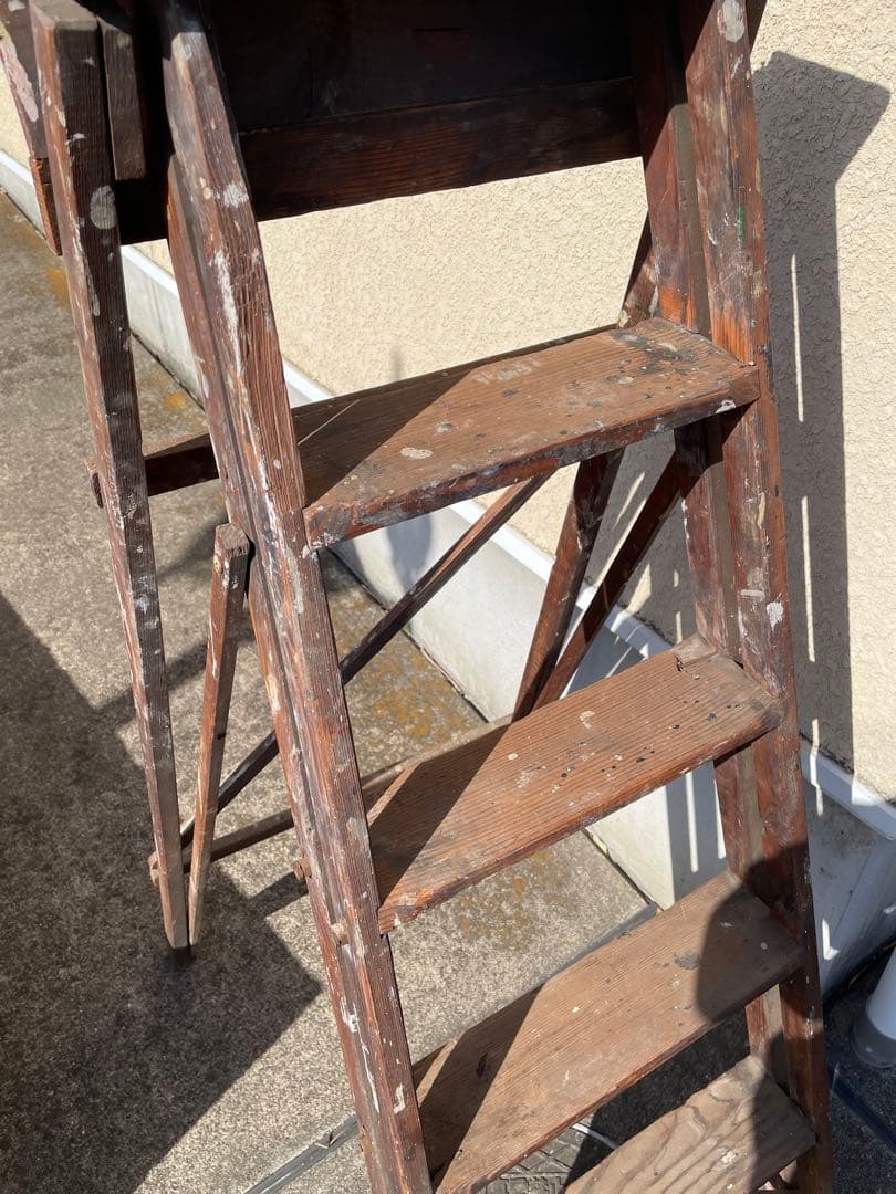 アンティーク　ラダー　脚立　店舗什器　カフェ