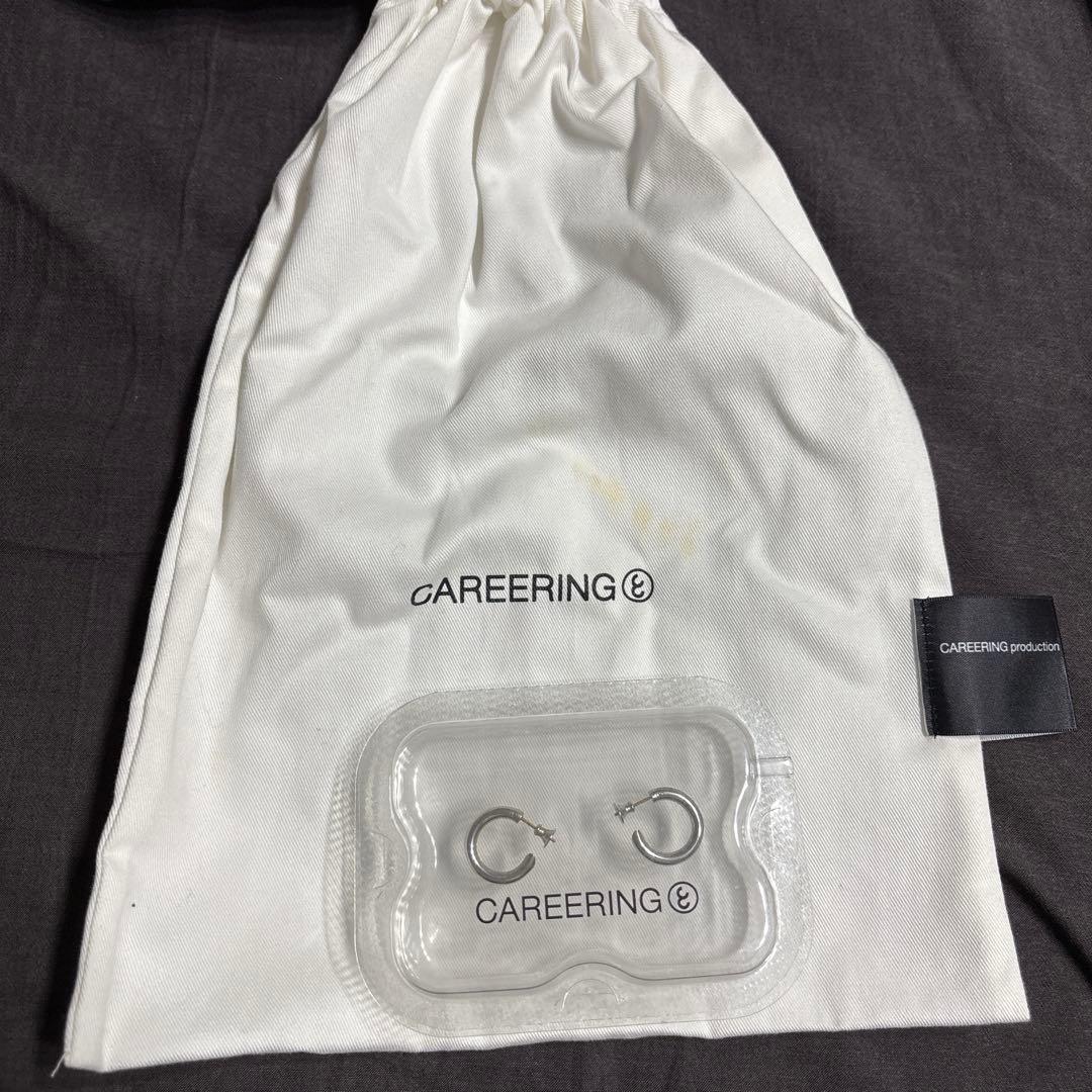 n*7様 CAREERING フープピアス シルバー　オリジナルポーチ付き