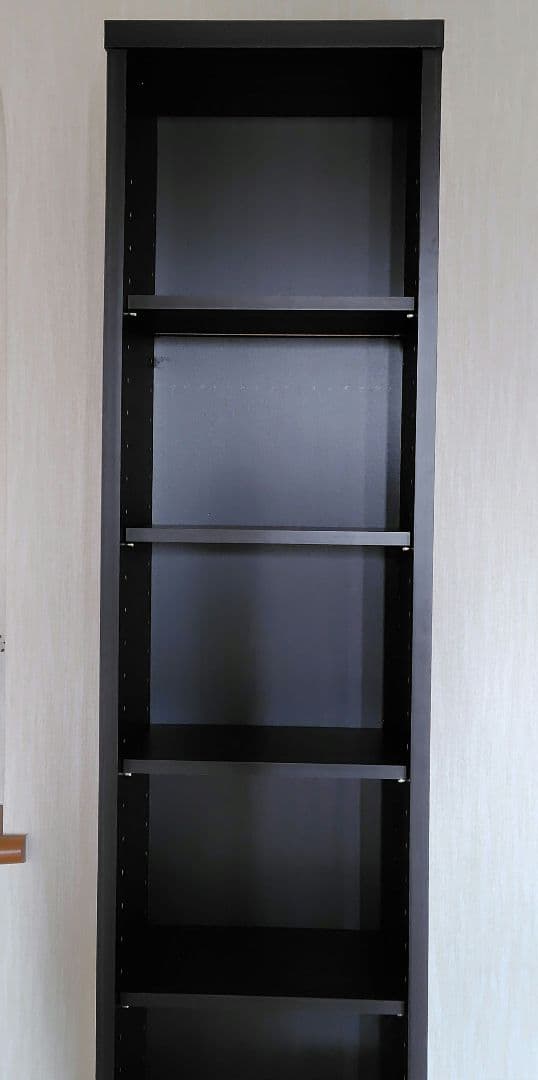 本棚　マガジンラック　漫画　CD　収納棚　ダークブラウン　棚移動　組み立て済み①