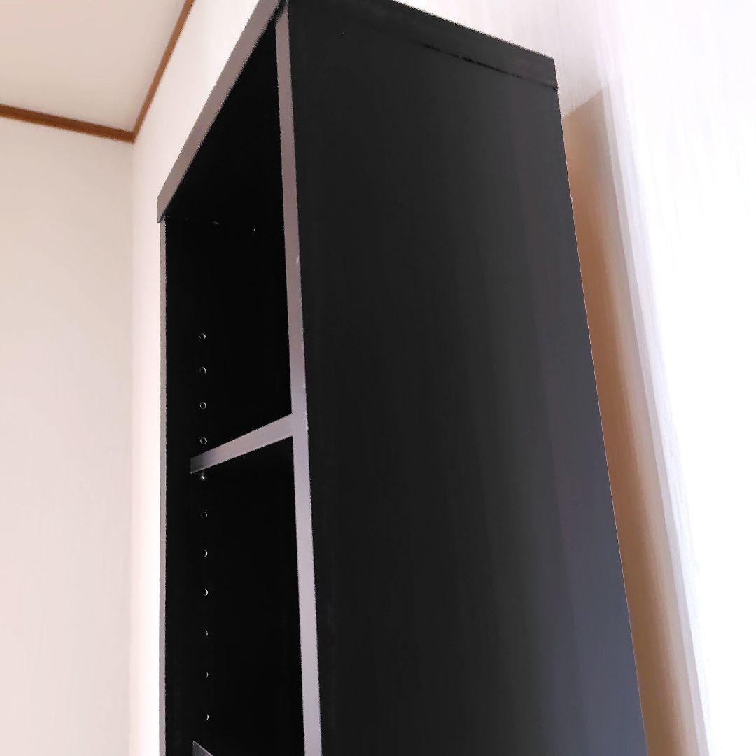 本棚　マガジンラック　漫画　CD　収納棚　ダークブラウン　棚移動　組み立て済み①