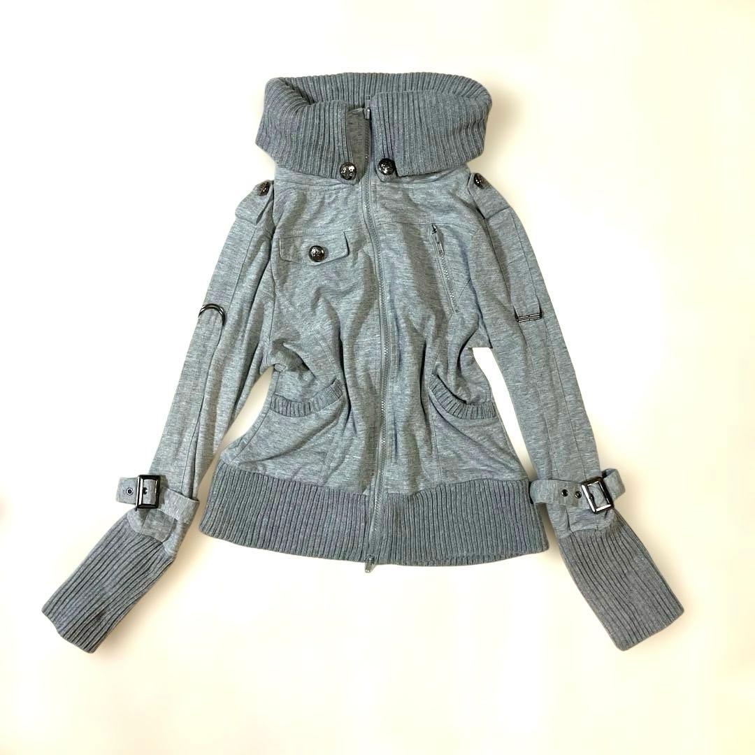 y2k 00s 平成ギャル　お兄系　グランジ　ギミック　ダブルジップ　短丈