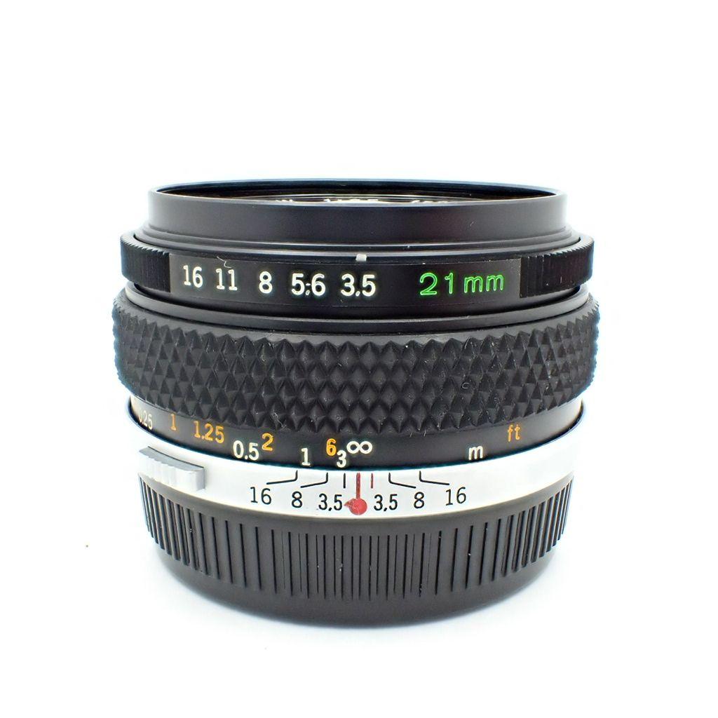 【良品】OLYMPUS OM G.ZUIKO 21mm f3.5 純正付属品付