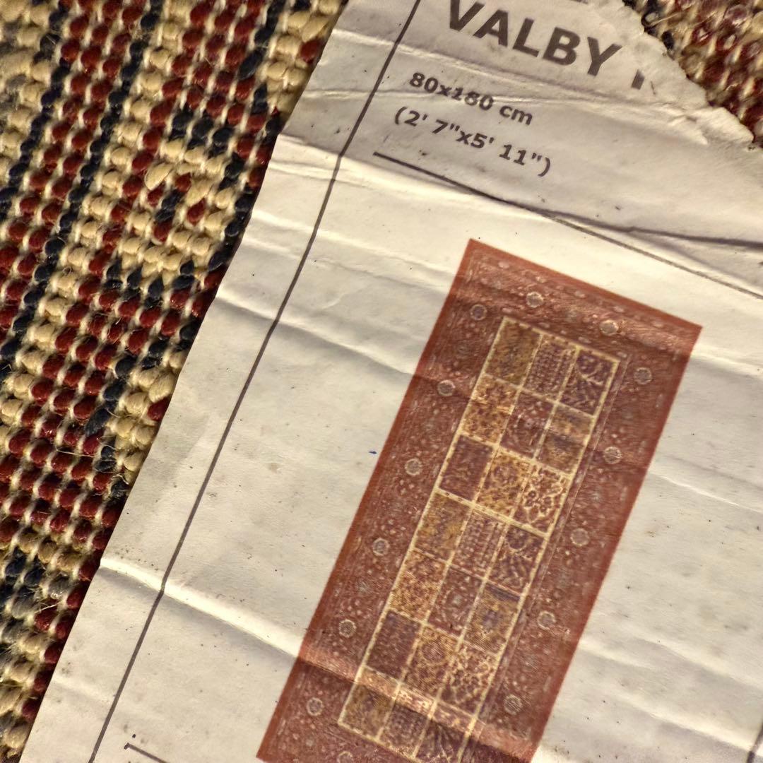 美品 IKEA ラグ 絨毯 VALBY RUTA イケア じゅうたん　ルータ