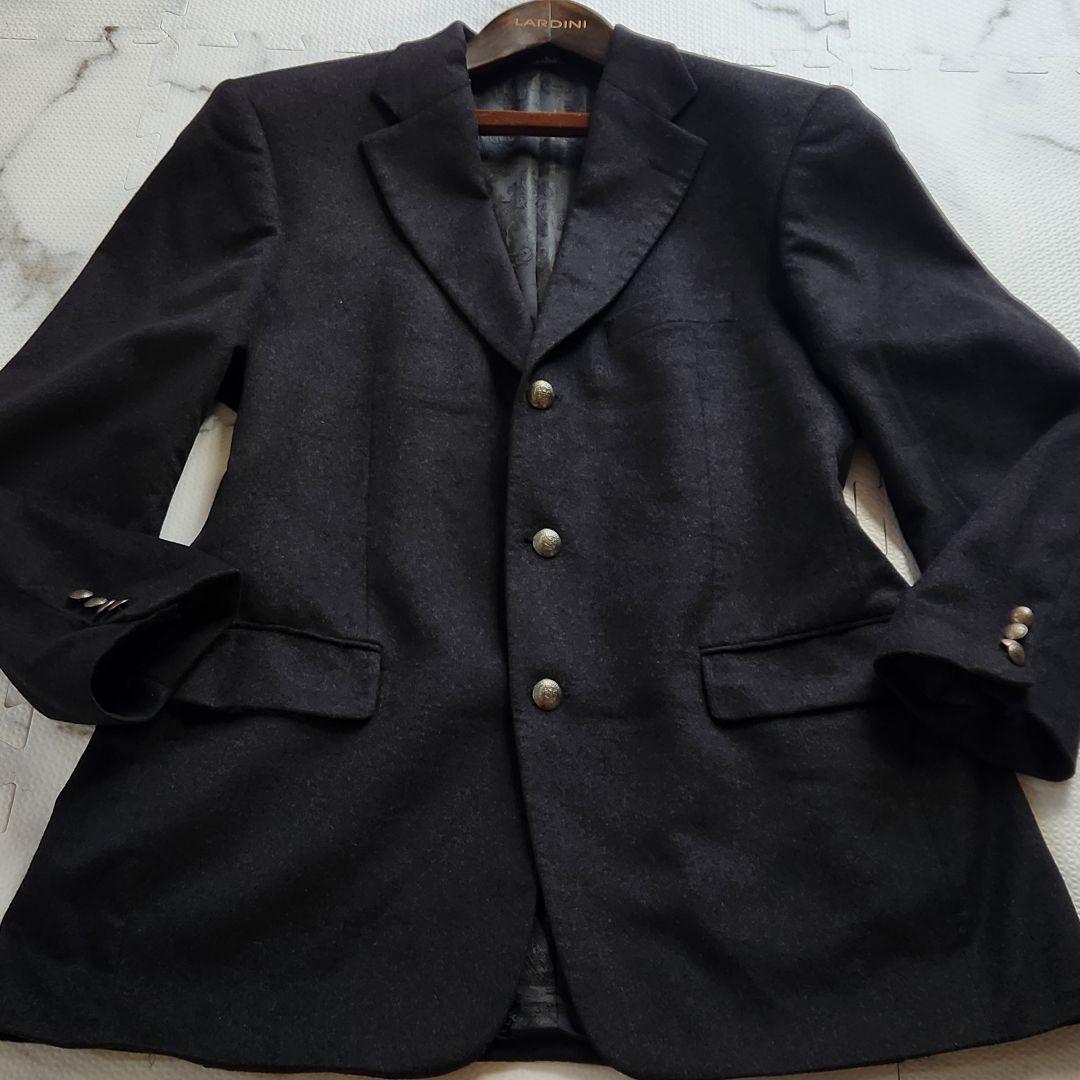 XXL相当 HUGO BOSS ジャケット 総カシミヤ コロンボ ペイズリー総柄