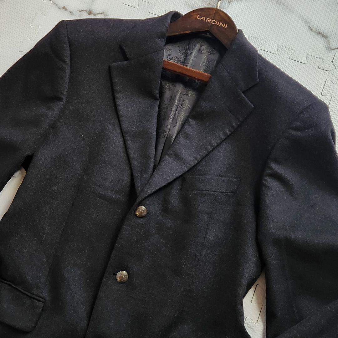 XXL相当 HUGO BOSS ジャケット 総カシミヤ コロンボ ペイズリー総柄