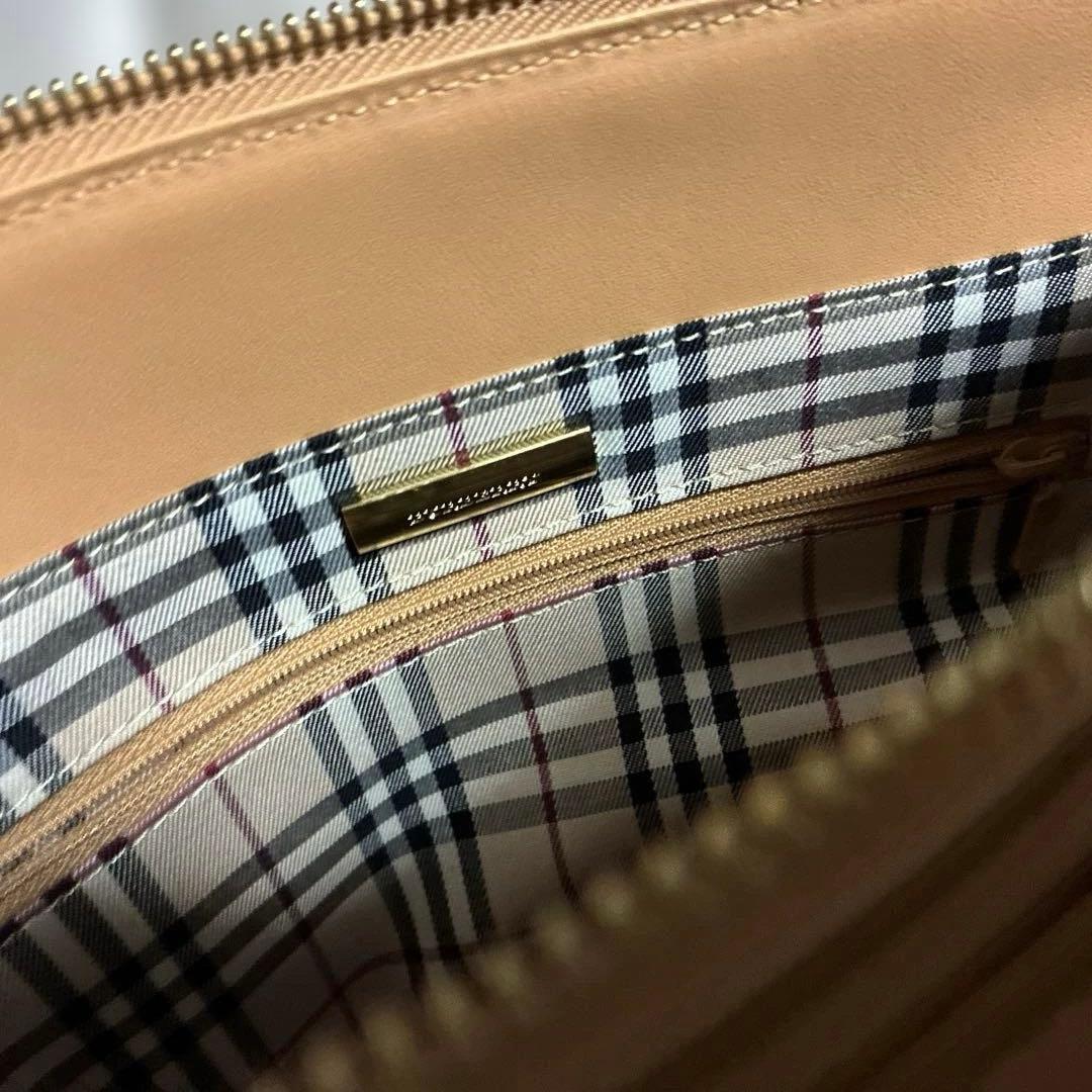 訳あり　Burberry ベージュ レザー トートバッグ　バーバリー