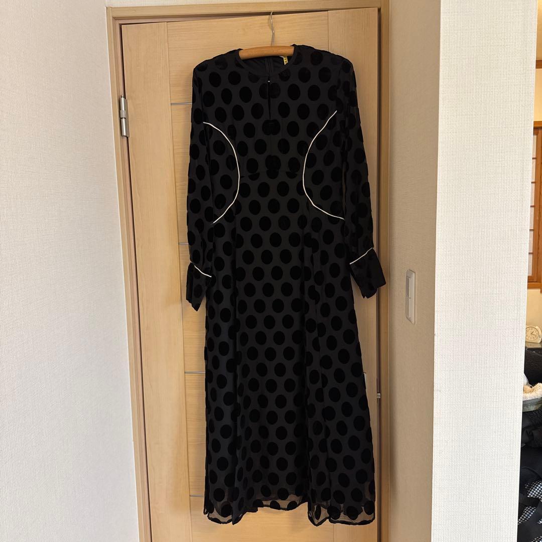 CLANE クラネ　オケージョンワンピース　ドットベロアワンピース　サイズ1