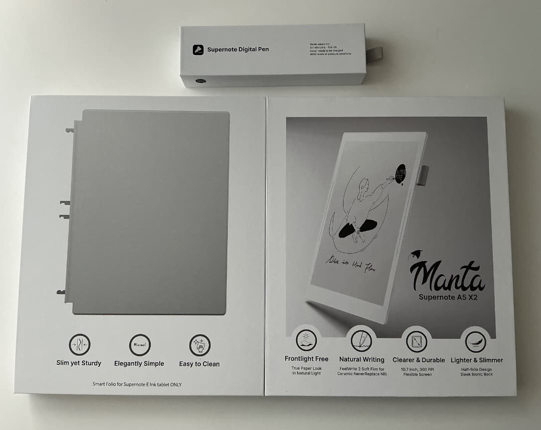 【美品】Supernote A5 X2 Manta +公式アクセサリー付