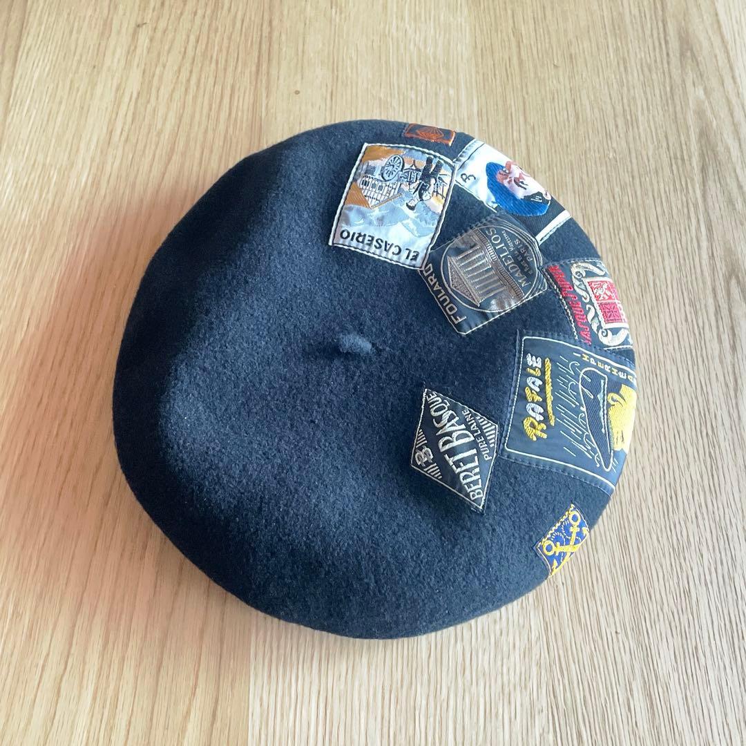 【美品】LAULHERE ロレール ベレー帽 ブラック ウール100%