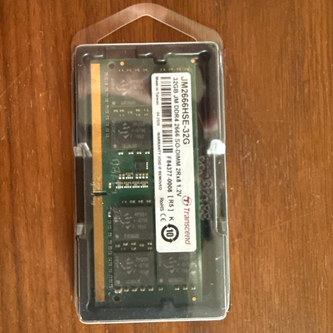 ノートパソコン用メモリ（SO-DIMM）32GB