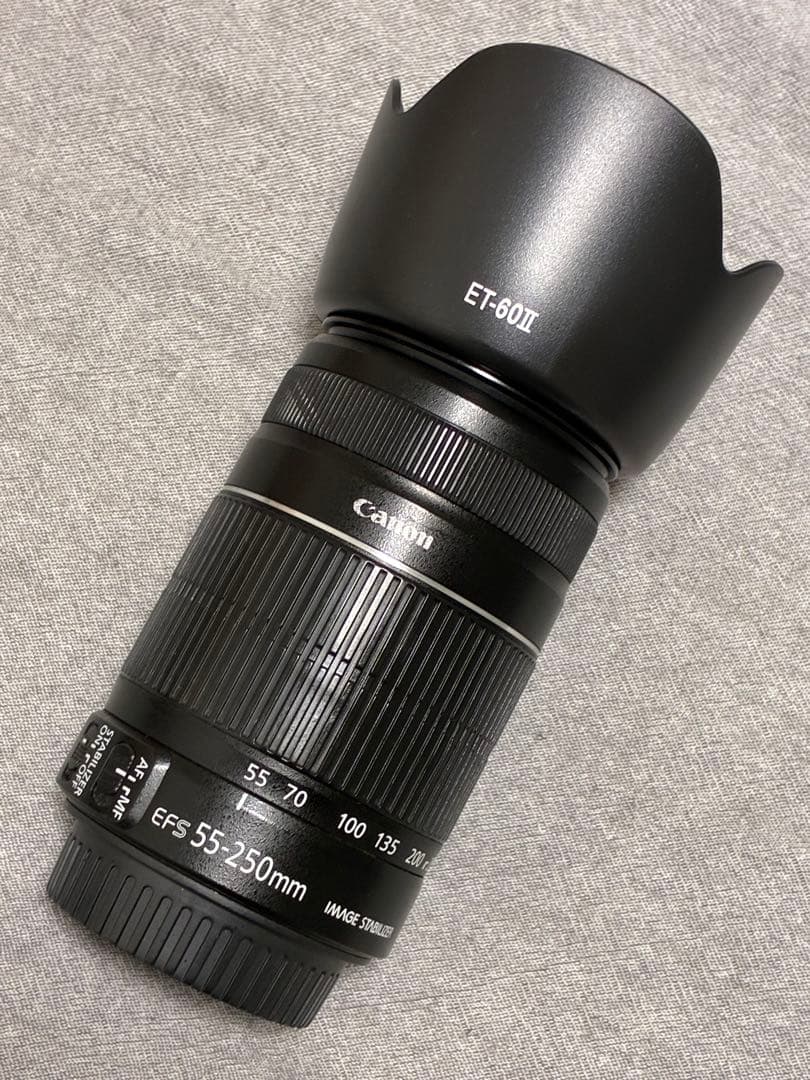 ⭐️完動⭐️ Canon EF-S 55-250mm IS II フード付望遠レンズ