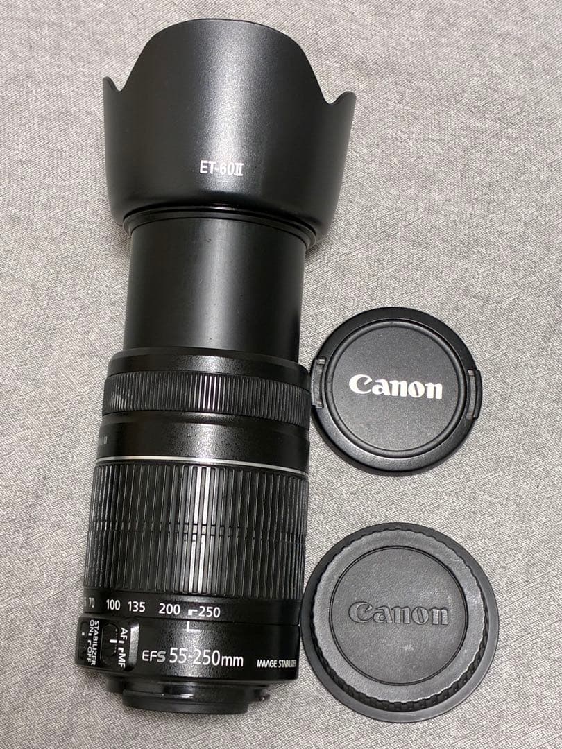 ⭐️完動⭐️ Canon EF-S 55-250mm IS II フード付望遠レンズ