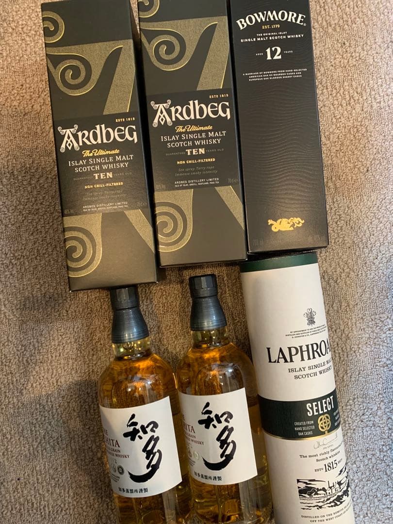 ラフロイグ、アードベッグ、ボウモア、知多などセット