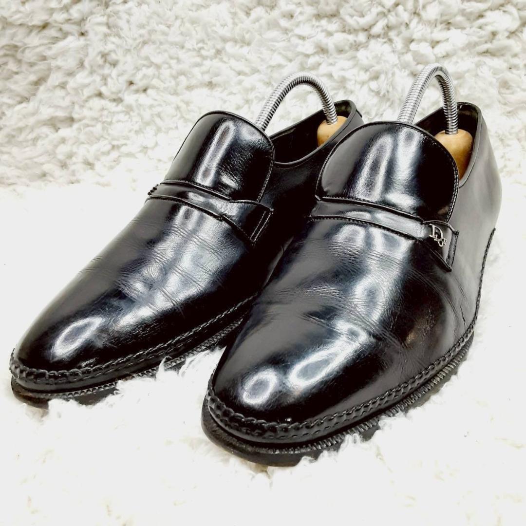 美品 26㎝◎Christian Dior ドレスシューズ 黒 本革 トロッター