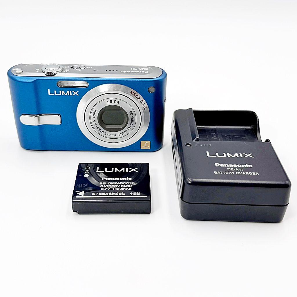 パナソニック LUMIX DMC-FS1 ブルー コンデジ カメラ 中古