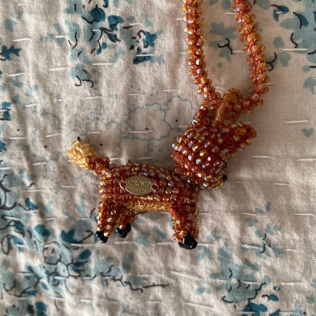 APROSIO & COアプロジオアンドコー ビーズネックレス　きつね