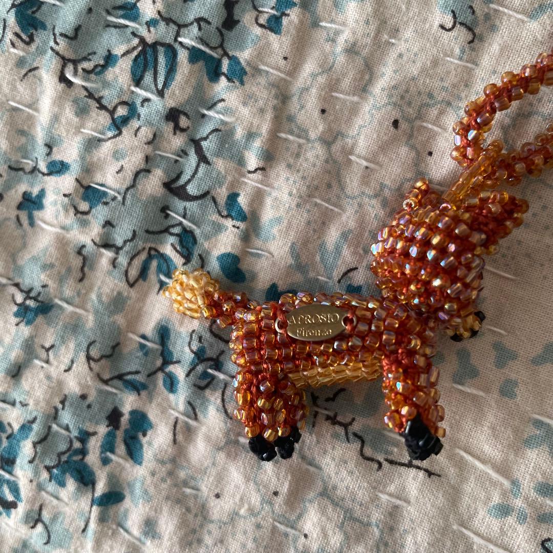 APROSIO & COアプロジオアンドコー ビーズネックレス　きつね