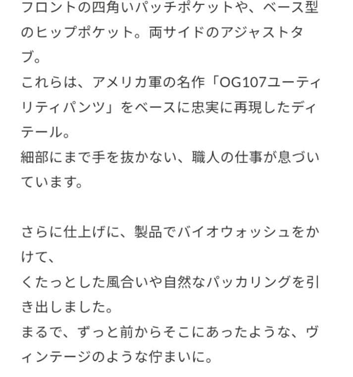 パンツ argue /ORGANIC COTTON MOV UTILITY PANTS