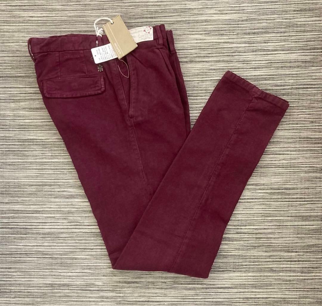 新品 4.1万！インコテックス incotex モールスキンパンツ エンジ 31