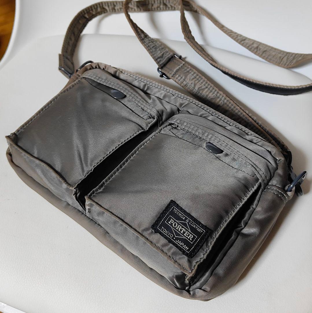 希少　ポーター　タンカー　ショルダーバッグ　シルバーグレー　PORTER