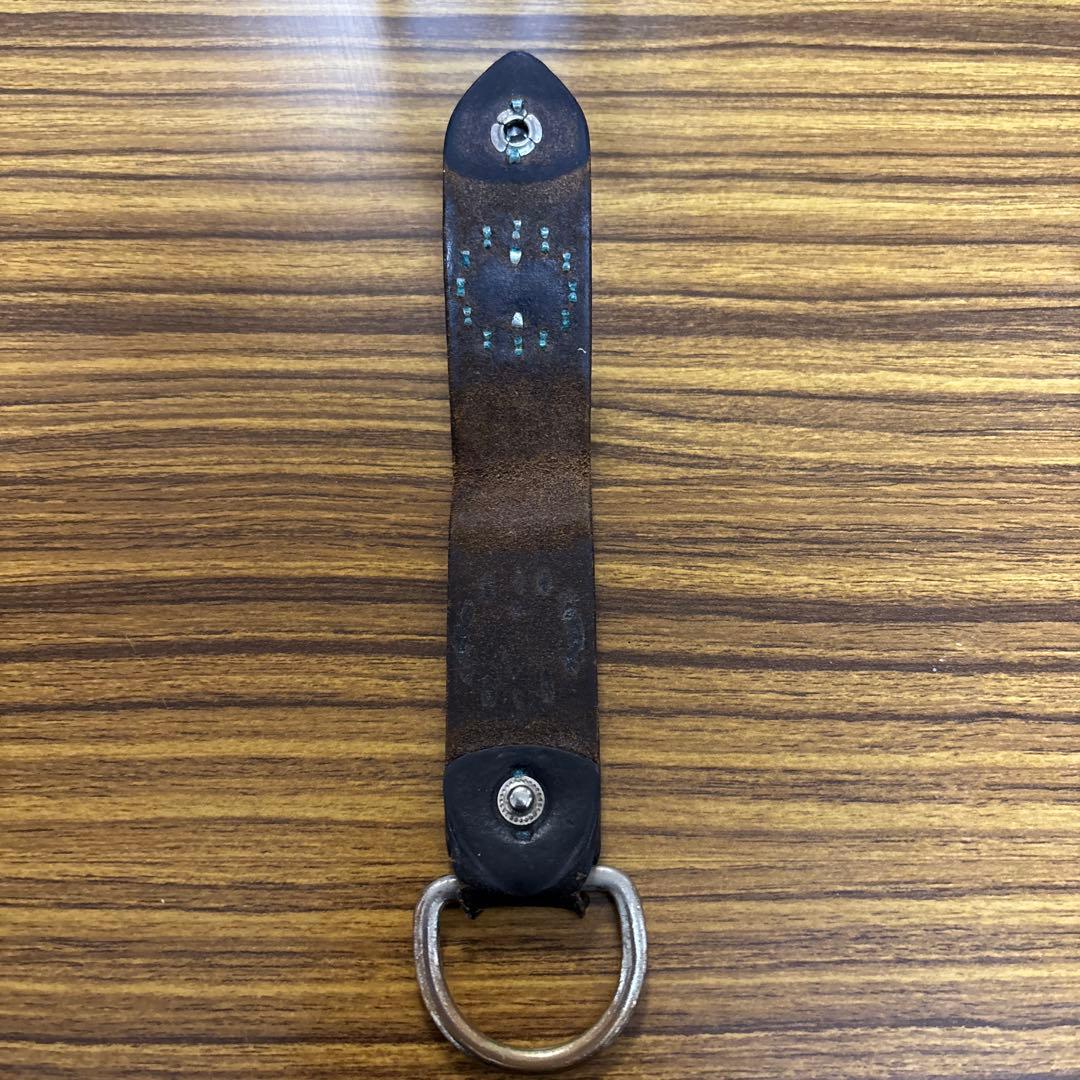 ウルフズヘッド　スタッズ　WOLF'S HEAD 黒レザーキーホルダー