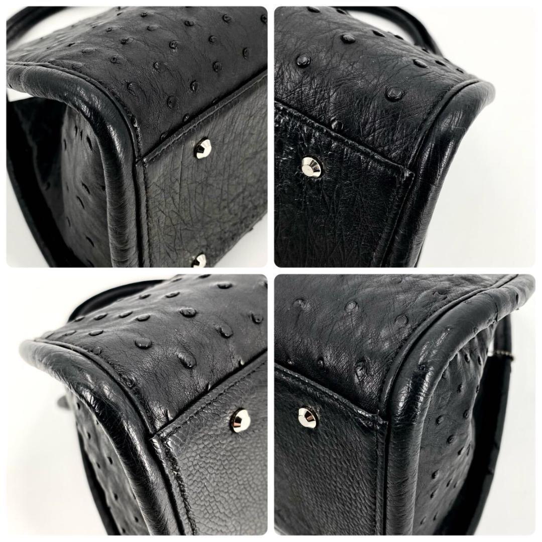 kuni YOKOHAMA オーストリッチ 2way ハンドバッグ JRA認定