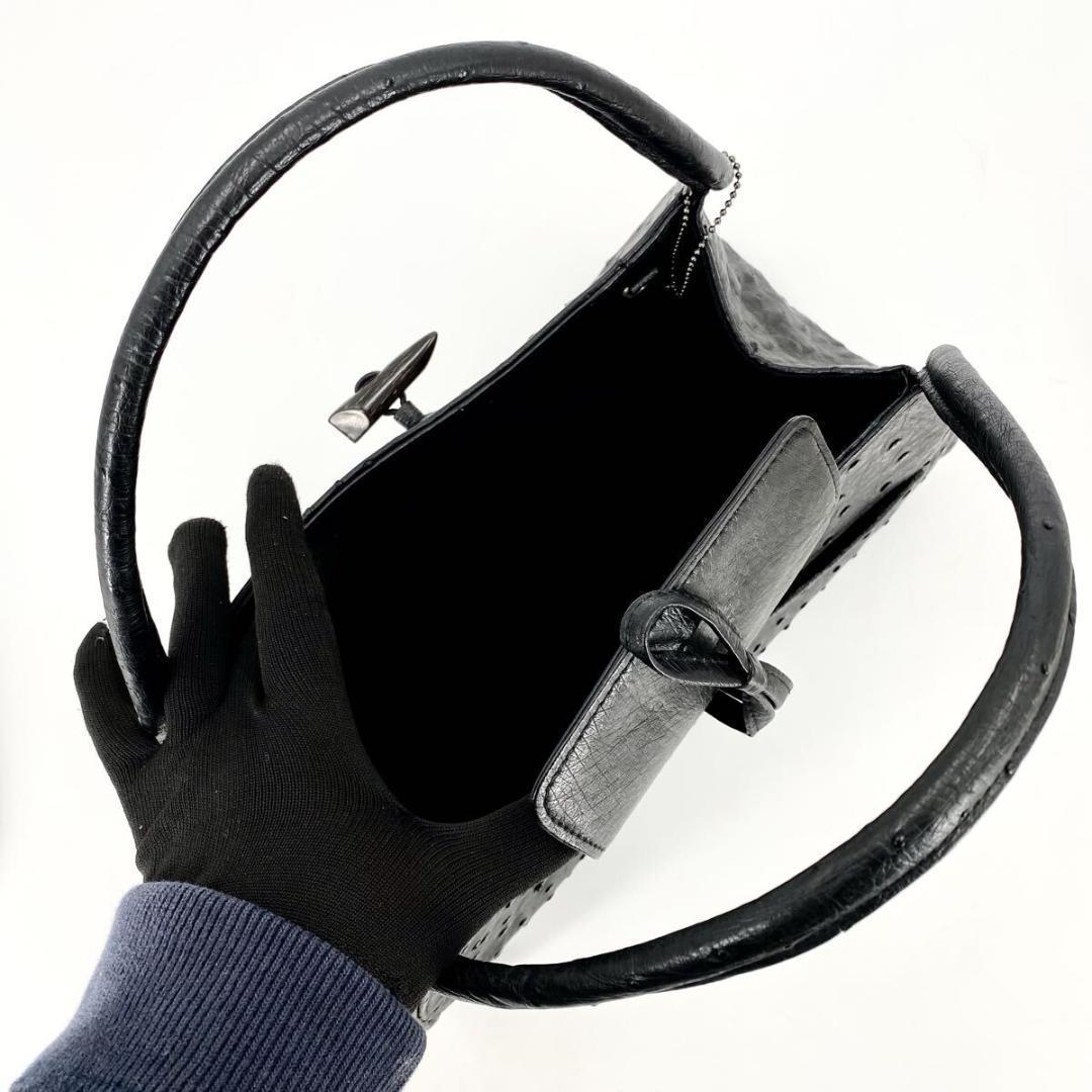 kuni YOKOHAMA オーストリッチ 2way ハンドバッグ JRA認定