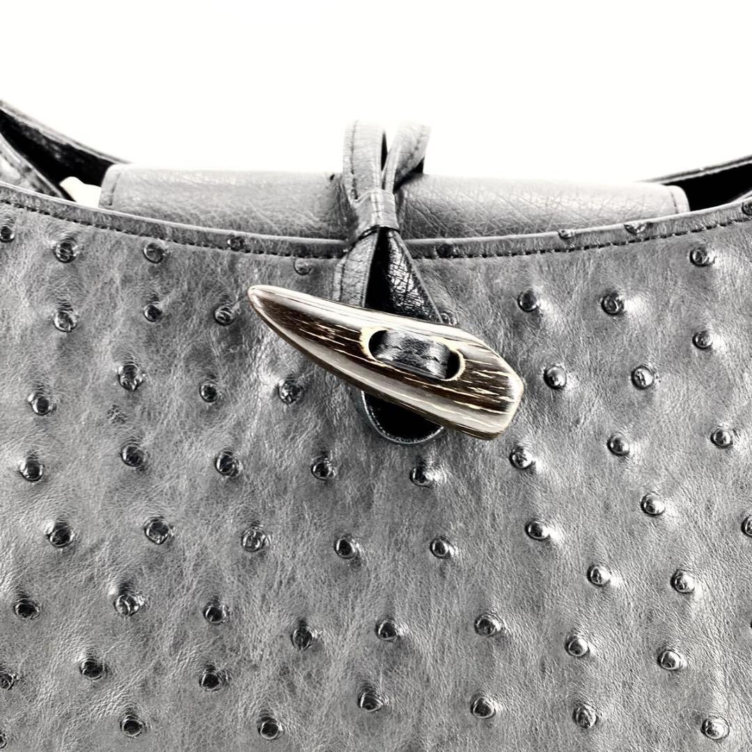 kuni YOKOHAMA オーストリッチ 2way ハンドバッグ JRA認定