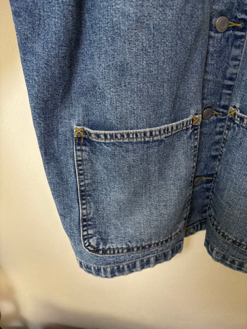 古着　ESPRIT デニムカバーオール コーデュロイ襟 L USA製