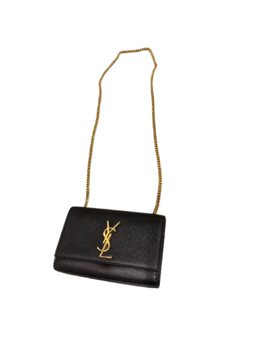 美品　YSL ブラック ショルダーバッグ　サンローラン　卒園式