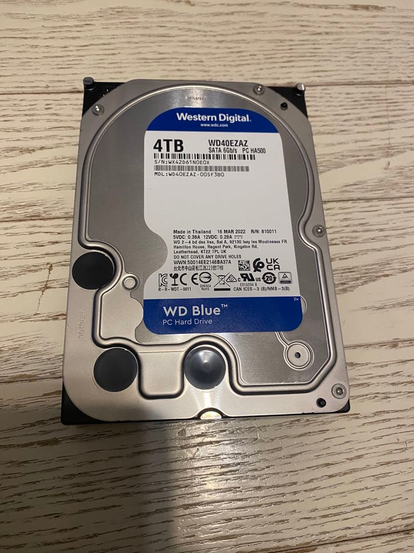 WD Blue HDD 4TB 動作確認済
